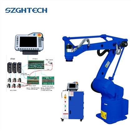 EASY TO OPERATE:
The buttons of the teach pendant are simple and easy to understand,and the teaching programming can be learn and use quickly. If the operation is wrong, the machine automatically stops to avoid the risk of equipment damage.